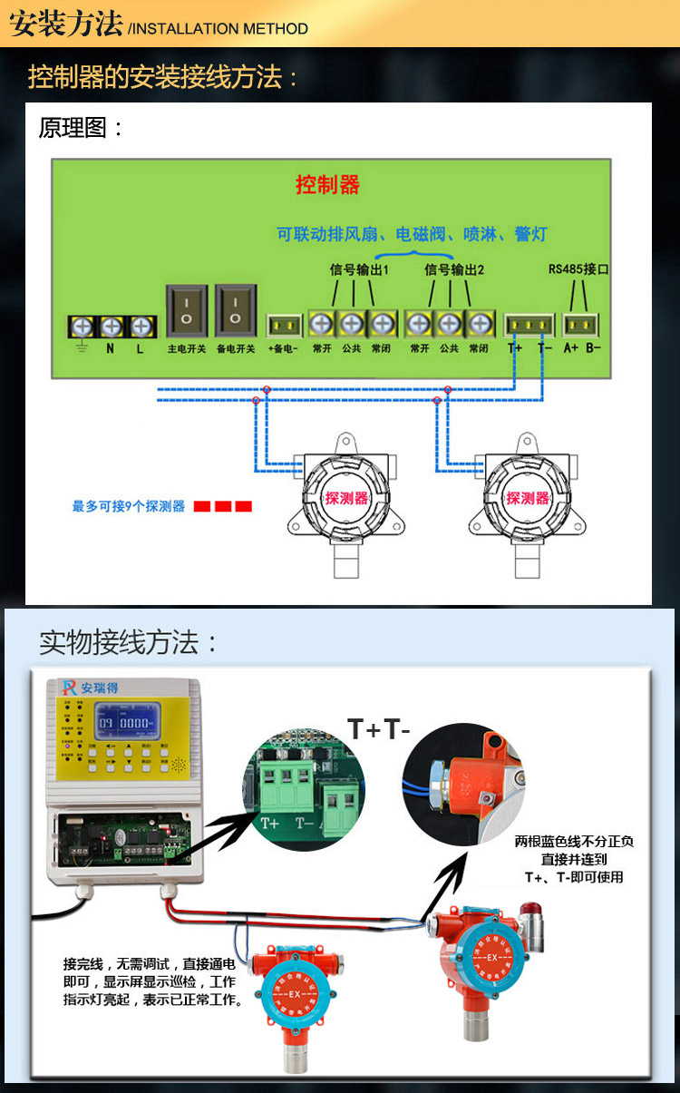 氯乙烯氣體報警器安裝方法